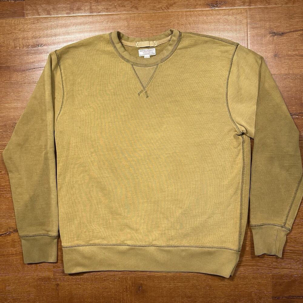 Wallace & Barnes Crew Neck Sweatshirt Mens XL Brown Pullover Sweater Retro Fade